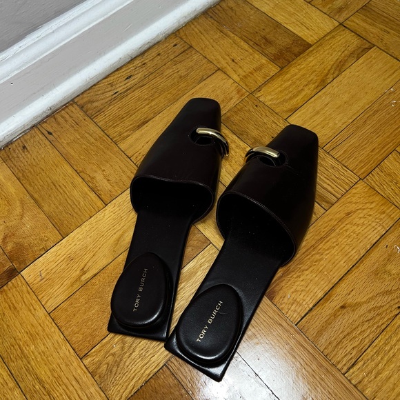 Tory Burch Pierced Mule in Plum - Picture 8 of 8